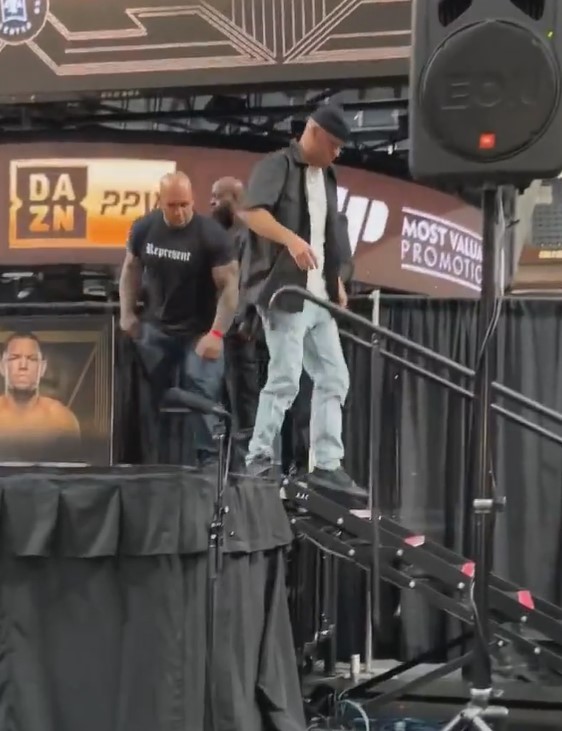 Jake Paul says, I've never experienced anything like that when he's told the reason Nate Diaz abruptly left a press conference