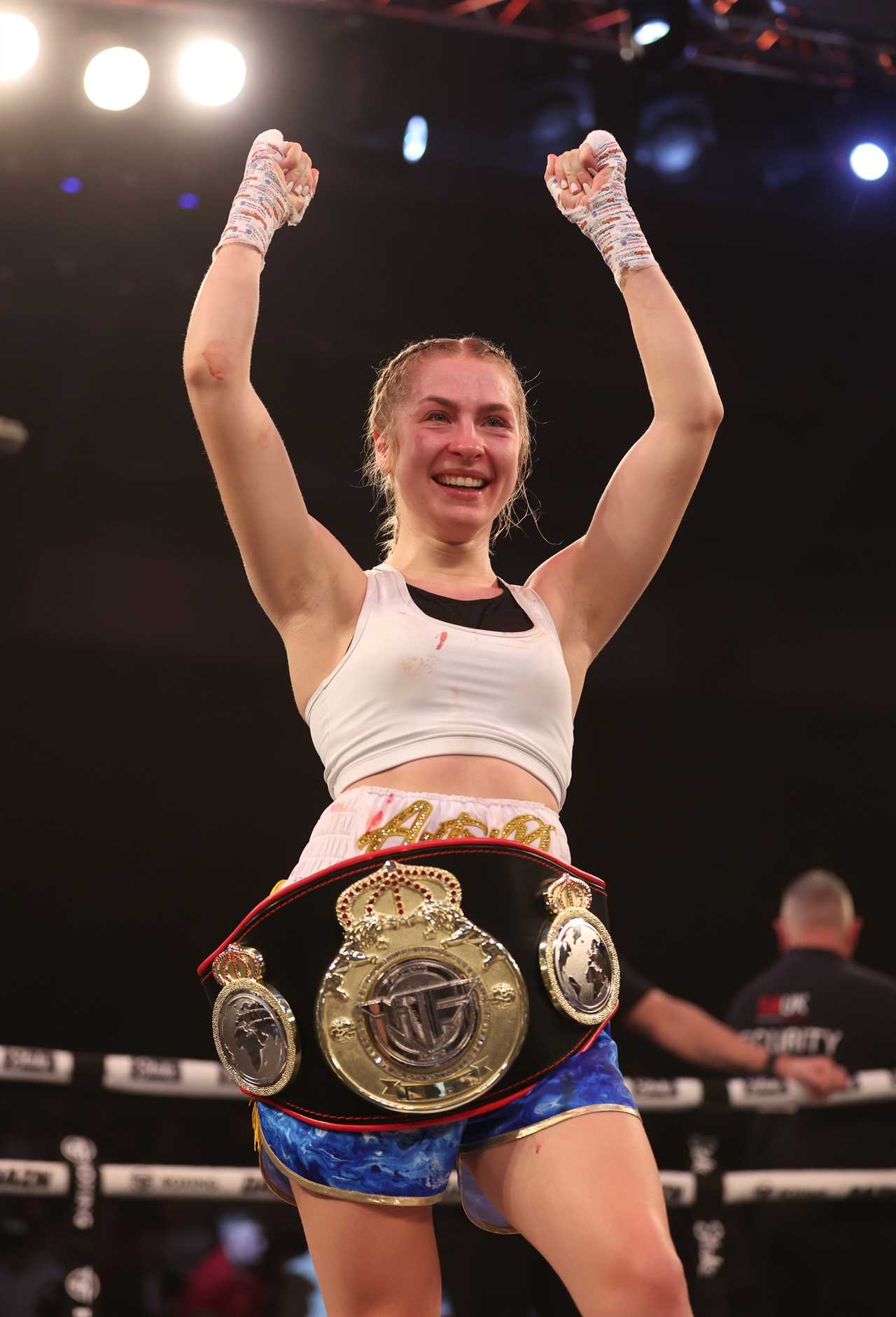 OnlyFans star Astrid Wett narrowly avoids wardrobe malfunction as she’s attacked at KSI press conference in shock brawl