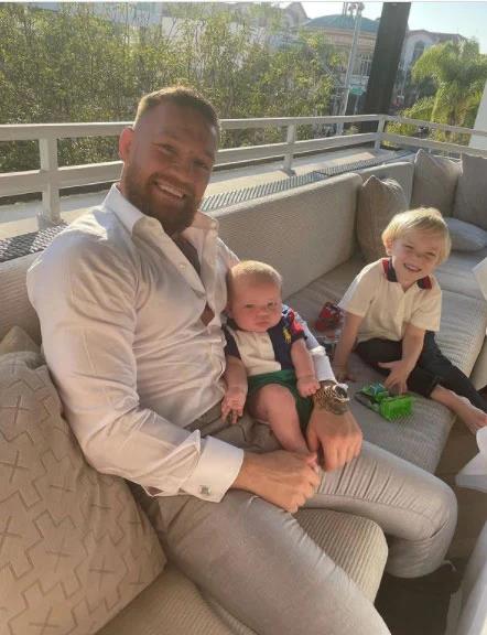 Conor McGregor shares a photo of his son who is a double of himself as a child and says, I've woken as my younger me.