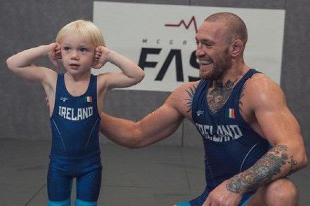Conor McGregor shares a photo of his son who is a double of himself as a child and says, I've woken as my younger me.