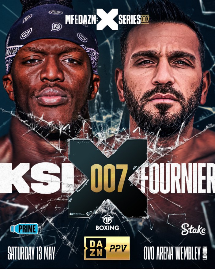 Youtuber-turned-boxer KSI announces he will fight millionaire and David Haye's mate Joe Fournier next on May 13