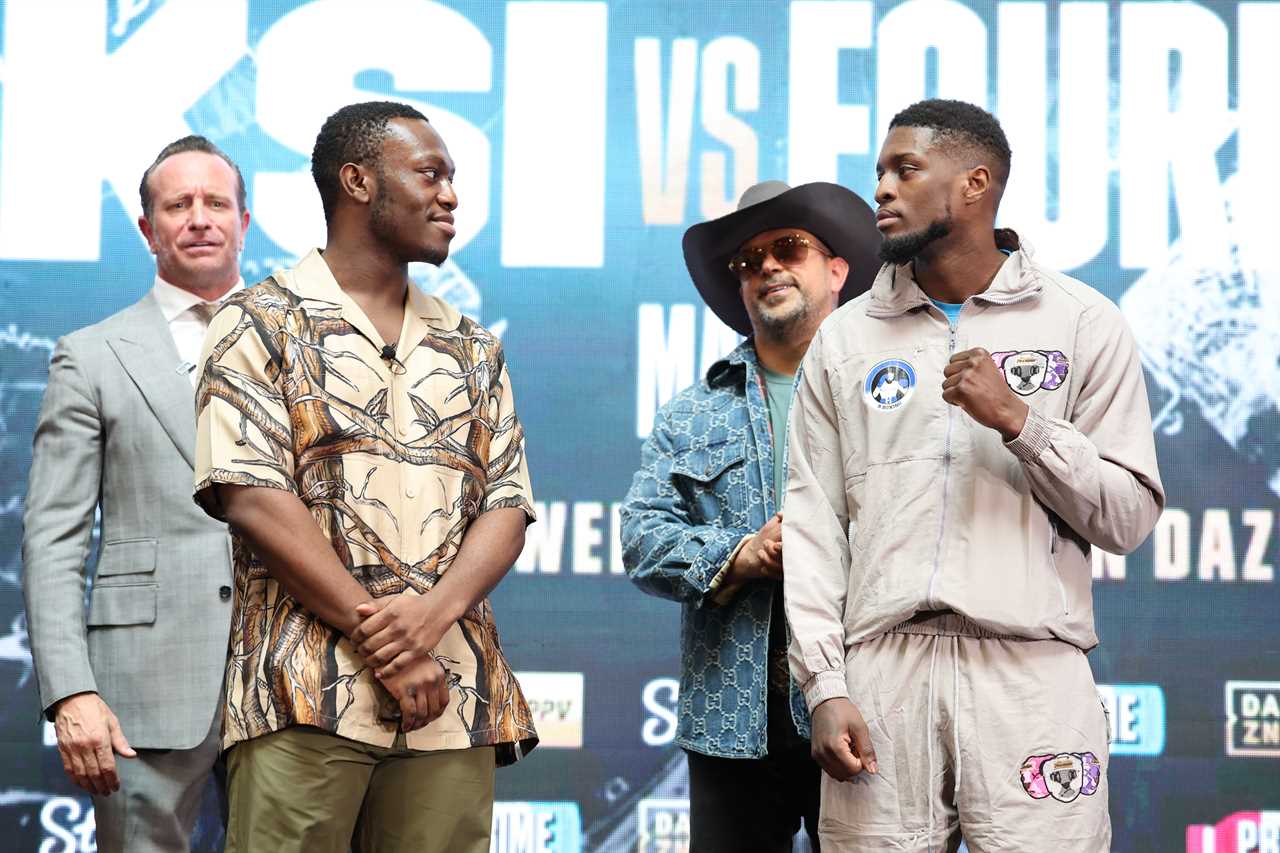 LONDON MAY 11: MF & DAZN X SERIES: 007 Press Conference at The Drum, Wembley Park, London on the 11th May 2023. Misfits Boxing. Credit: Leigh Dawney/Misfits Boxing.