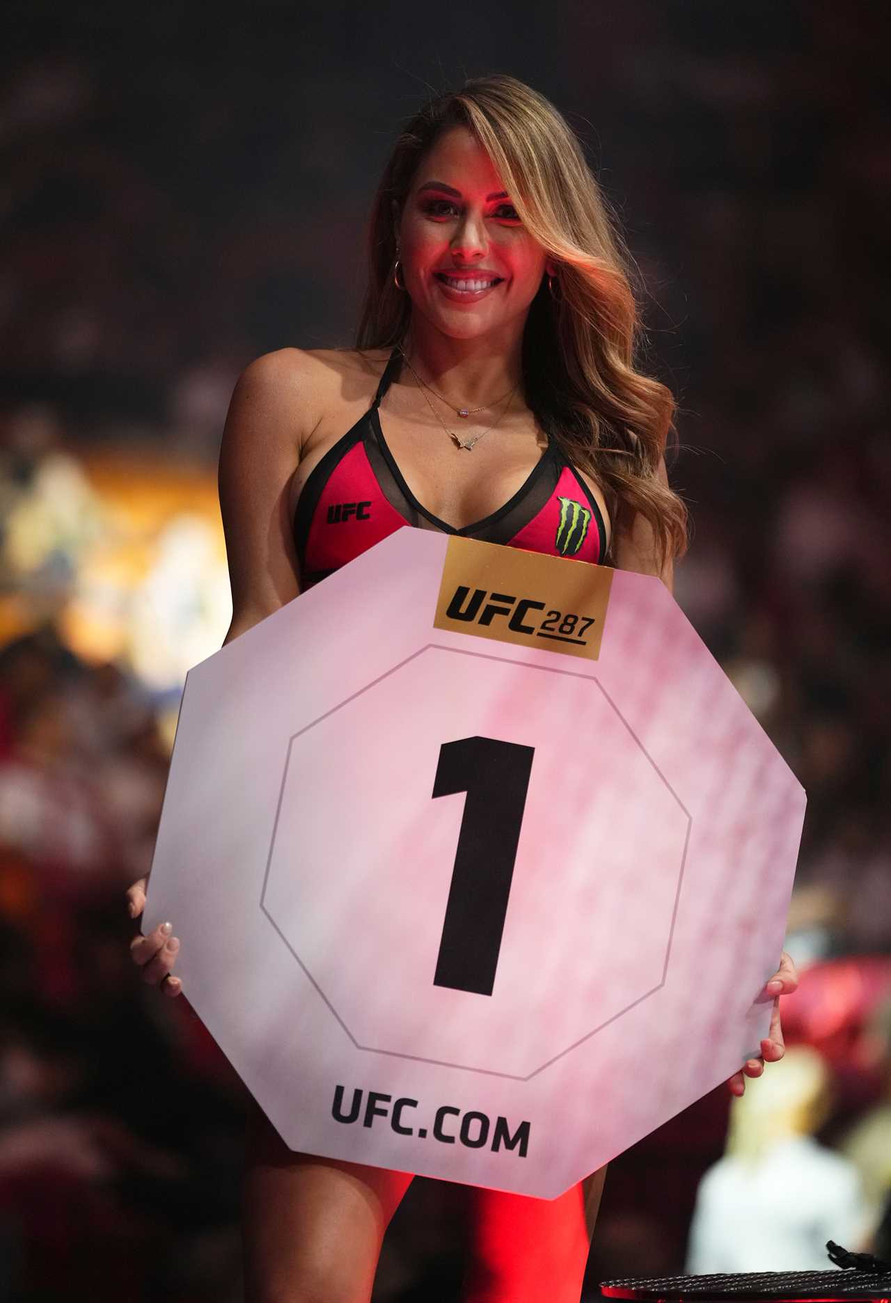 Brittney Palmer, UFC's octagon-girl, shows off her bum on the beach in stunning photos as fans call her a goddess