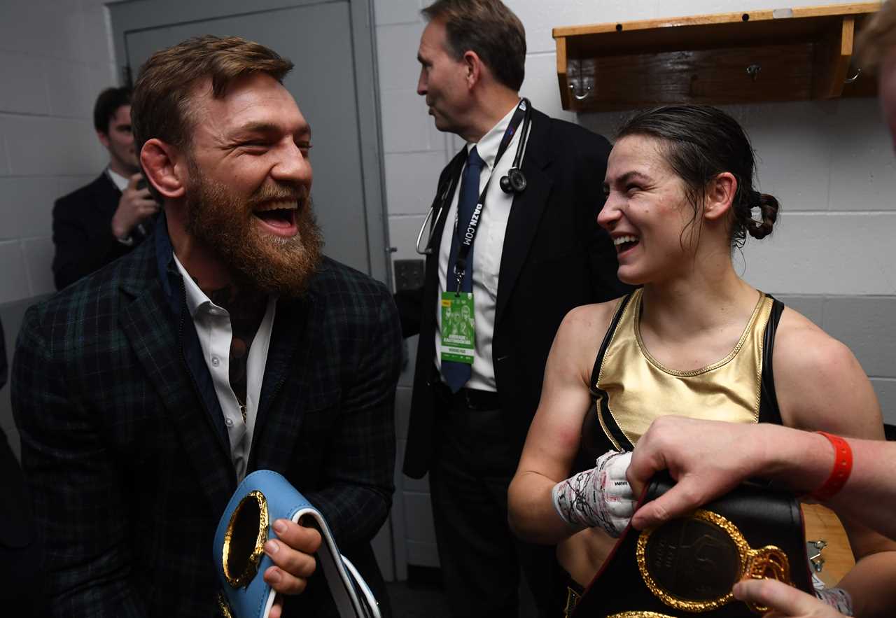 Conor McGregor teases mega announcements and confirms that he will attend Katie Taylor's Irish homecoming fight.