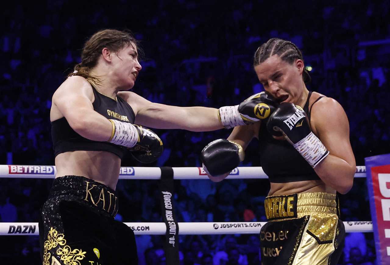 Chantelle looks like a completely different person as she drinks a beer to celebrate her stunning victory over Katie Taylor in the 3Arena.