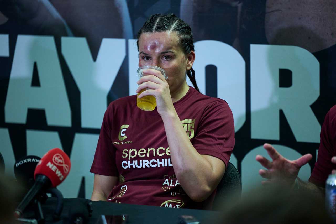 Chantelle looks like a completely different person as she drinks a beer to celebrate her stunning victory over Katie Taylor in the 3Arena.