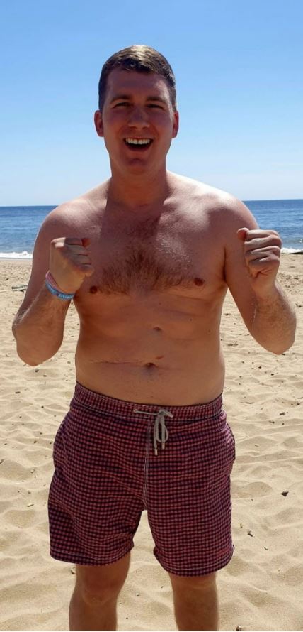 Boxer Nick Blackwell's body has transformed by three stone after he nearly died in the ring.