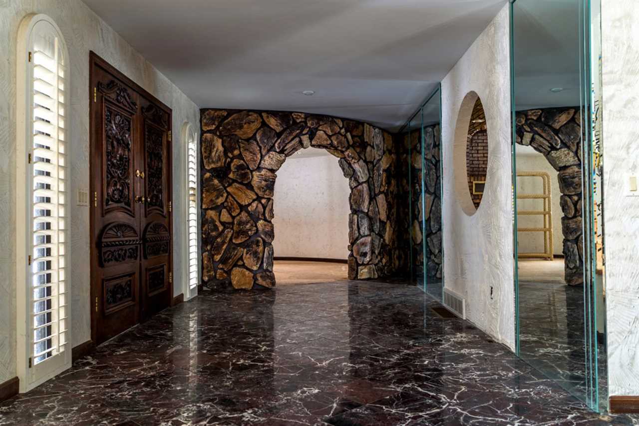 The marble interior is sliding into a state of disrepair