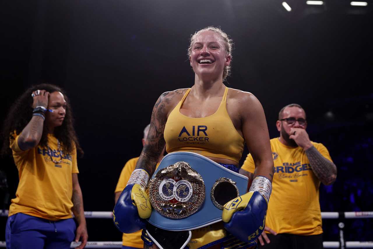 Ebanie bridges challenges fellow OnlyFans star Avril mathie to a world title bout that will 'break' the internet