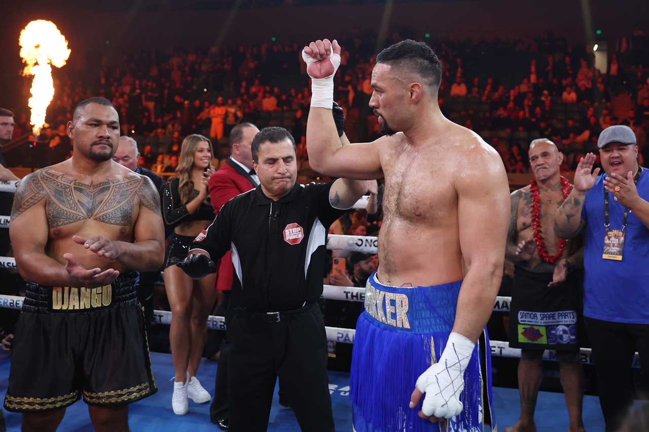 Joseph Parker wins 89-SECOND K.O. against Faiga Opelu in a custom suit worn by Tyson Fury.