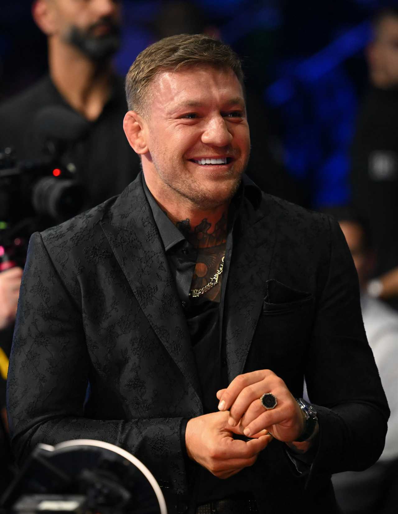 Fans of Conor McGregor say, 'What a life!' as the UFC star lifts heavy weights on his PS3m Superyacht in his Y fronts.
