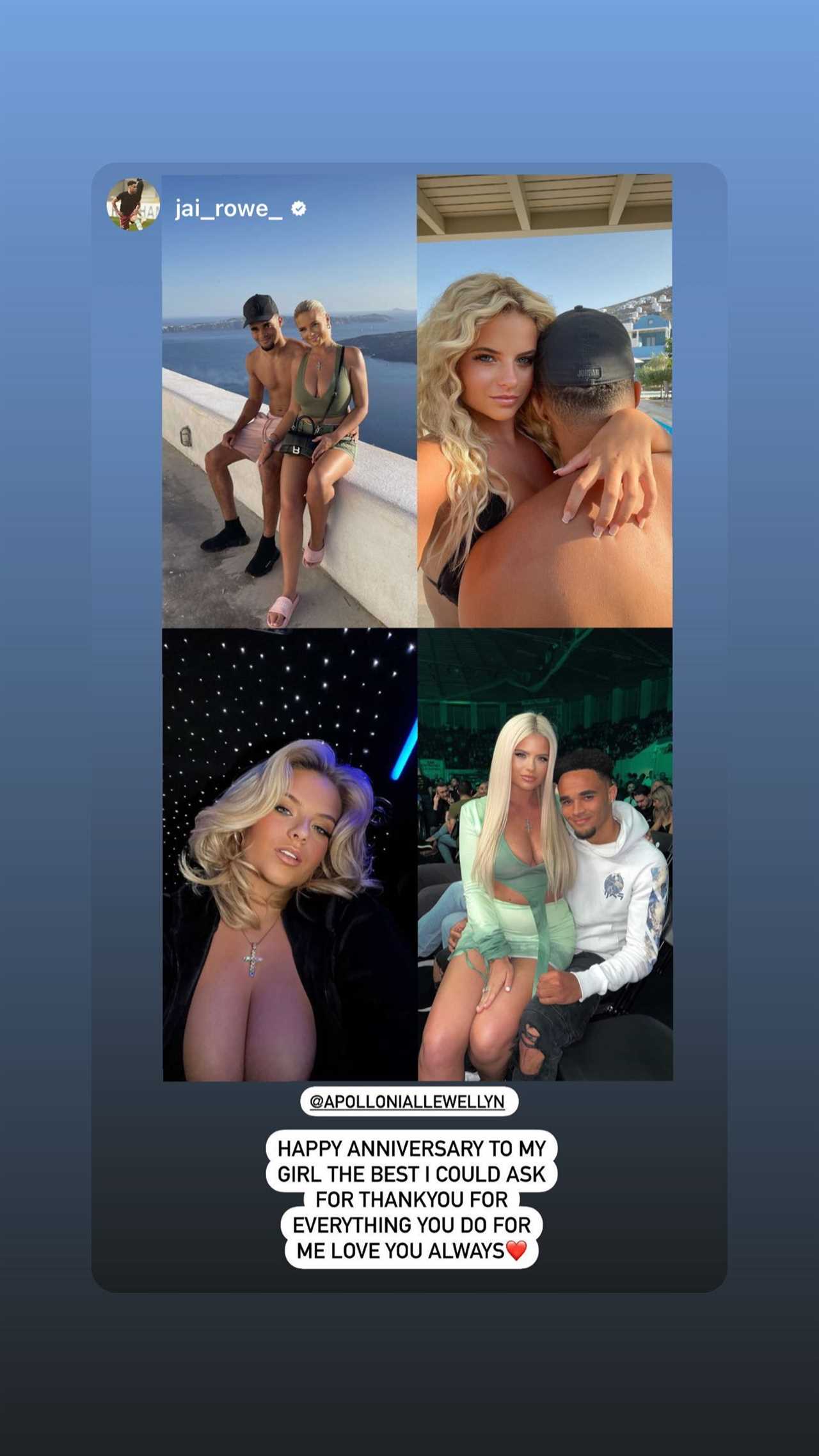 Apollonia llewellyn put on a ridiculously busty show but fans were devastated to find out that ring girl had a boyfriend