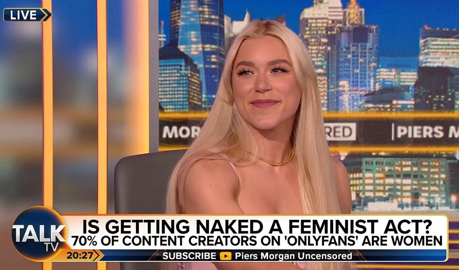 OnlyFans star Elle Brooke tells Piers that her mother is'supportive of' her porn business... and works for her.