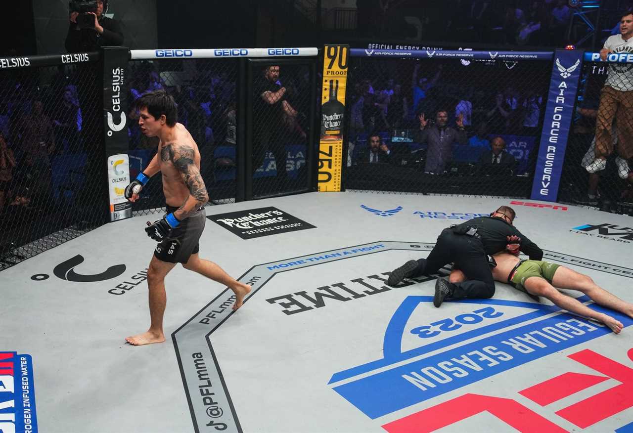 Watch as British MMA Star Brendan Loughnane gets knocked out in a stunning upset after a flying knee.