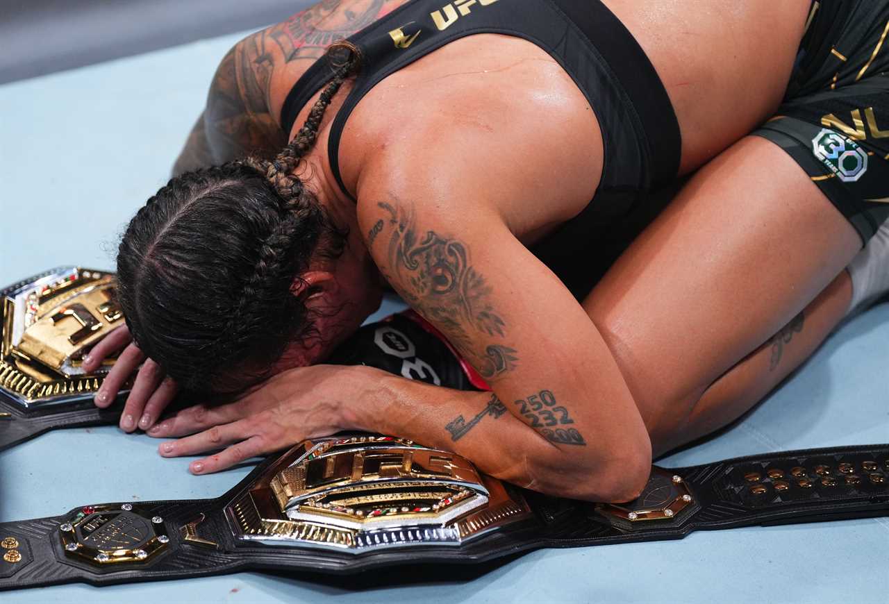 UFC legend retires after emotional scenes, as champion lays down belts and says that'mum could no longer take it'