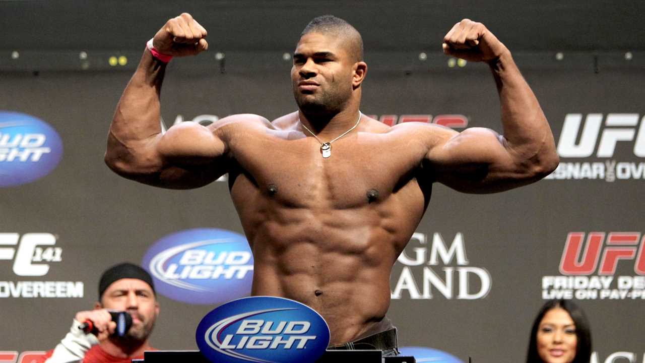LAS VEGAS, NV - DECEMBER 29:  Alistair Overeem weighs in during the UFC 141 Official Weigh In at the MGM Grand Garden Arena on December 29, 2011 in Las Vegas, United States.  (Photo by Josh Hedges/Zuffa LLC/Zuffa LLC via Getty Images)