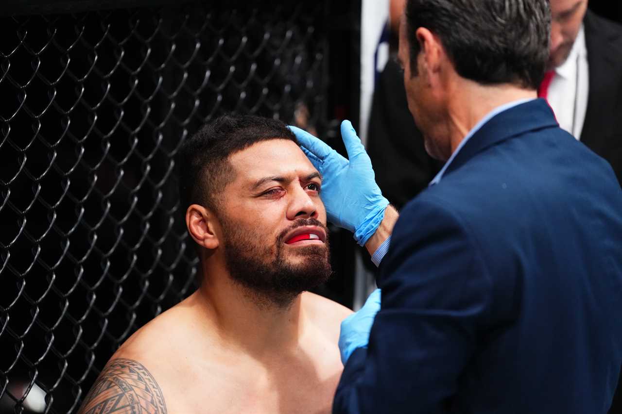 UFC fight is abandoned after star suffered a horrific eye injury, and believed it was ripped out by rival
