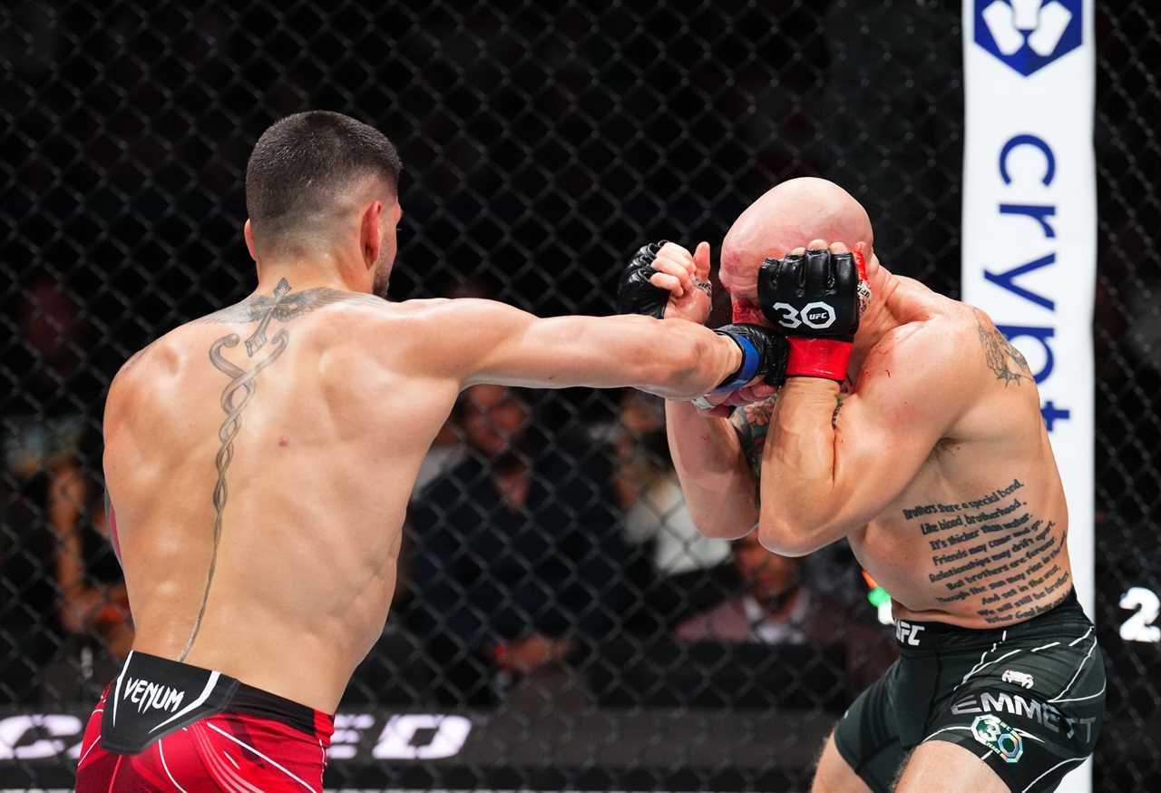 Ilia Topuria rearranged Josh Emmett's face at UFC Jacksonville, leaving him unrecognisable.