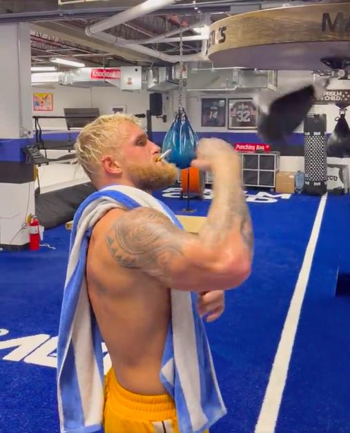 Watch Jake Paul smoke in preparation for Nate Diaz's fight as the YouTube star gets his lungs ready for ten rounds