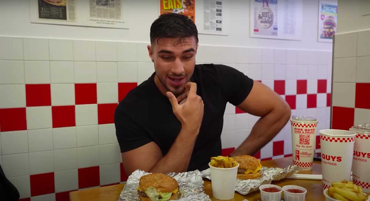 After a strict diet, Tommy Fury gorges on 10,000 calories of burgers and pasta for a Diesel photo shoot