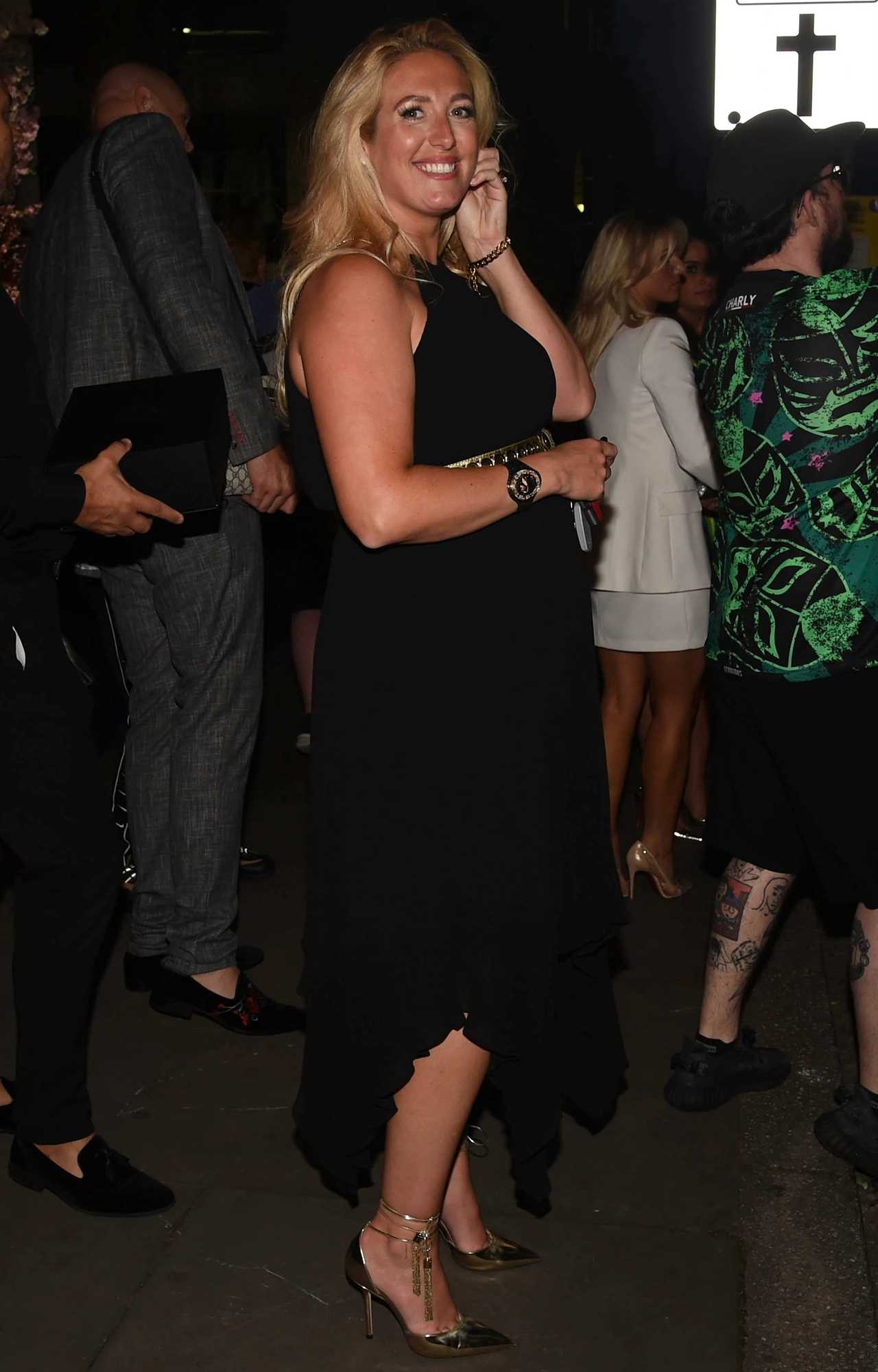 Tyson Fury, his wife Paris and Gordon Ramsay's daughter arrive with a sports star boyfriend to the restaurant launch.