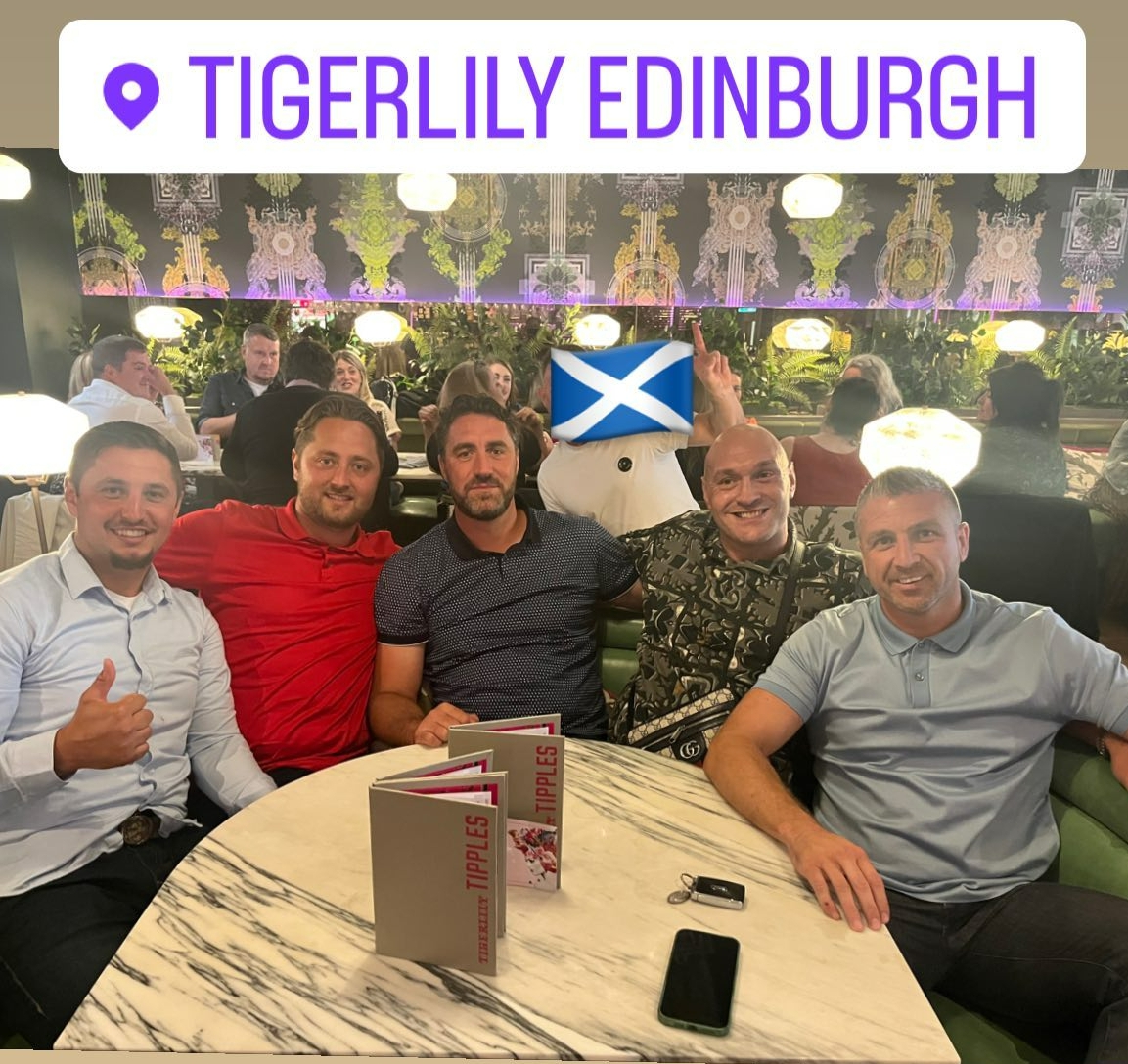 Robert Kelbie, a Scots gangster friend of Tyson Fury's, and he enjoy a tipple in a VIP bar