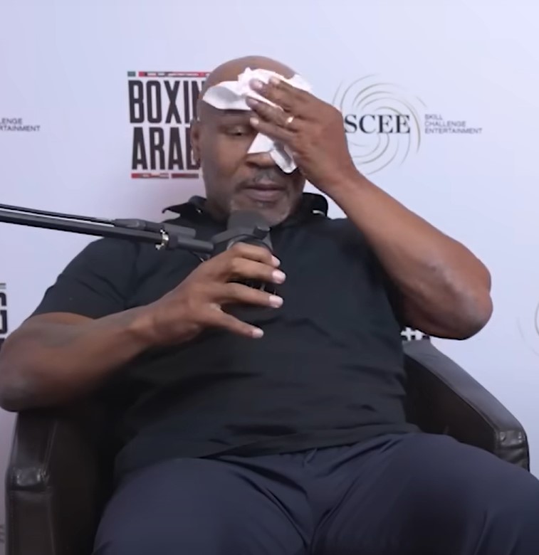 Mike Tyson tears up after emotional speech by Tyson Fury’s father John