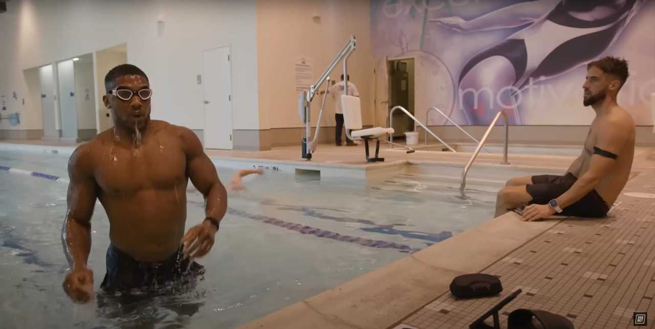 Anthony Joshua revealed he had sought SWIMMING advice from a former heavyweight opponent ahead of his next fight
