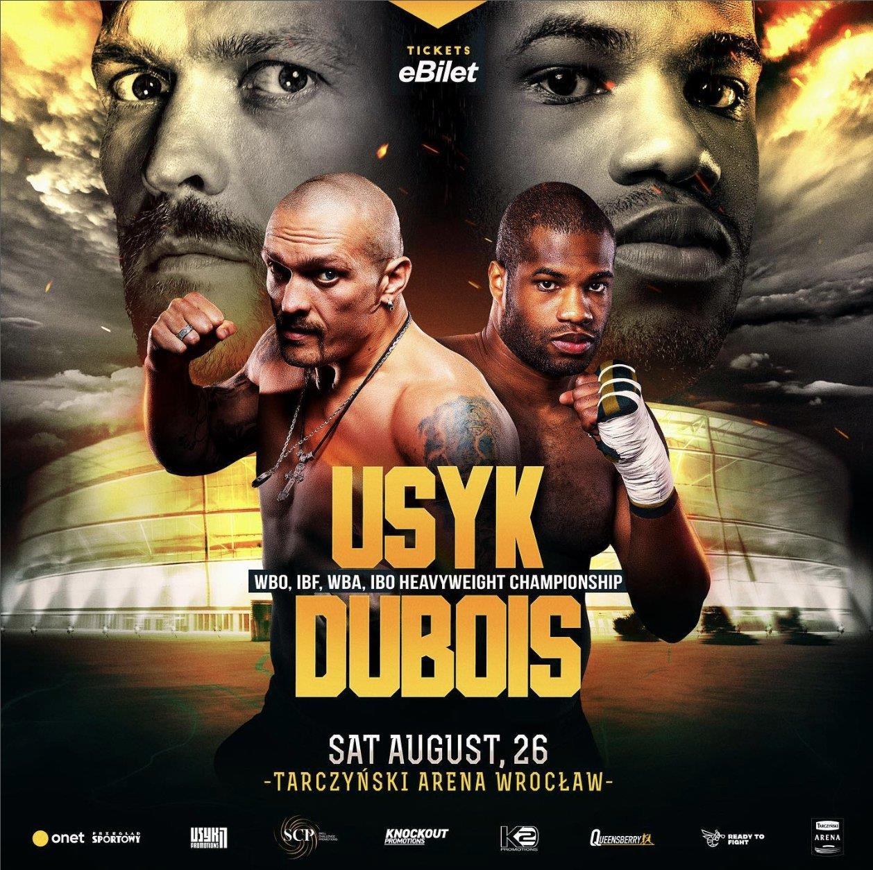 Date and venue of the heavyweight title fight between Oleksandr Usyk and Daniel Dubois announced