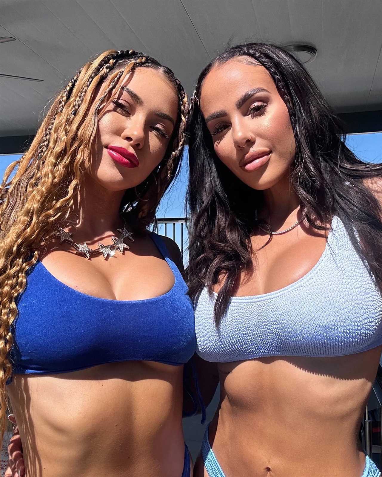 Arianny Celeste, Brittney Palmer and other octagon girls are dazzling in low-cut red and blue tops for the 4th of July.