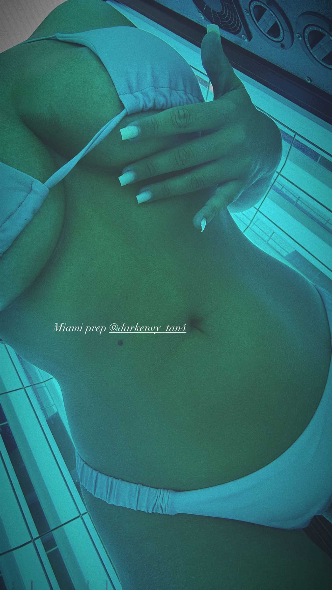 Fans hailed 'absolute smoky show' as Apollonia nearly popped out of her SEE-THROUGH Playsuit, resulting in an Instagram ban.