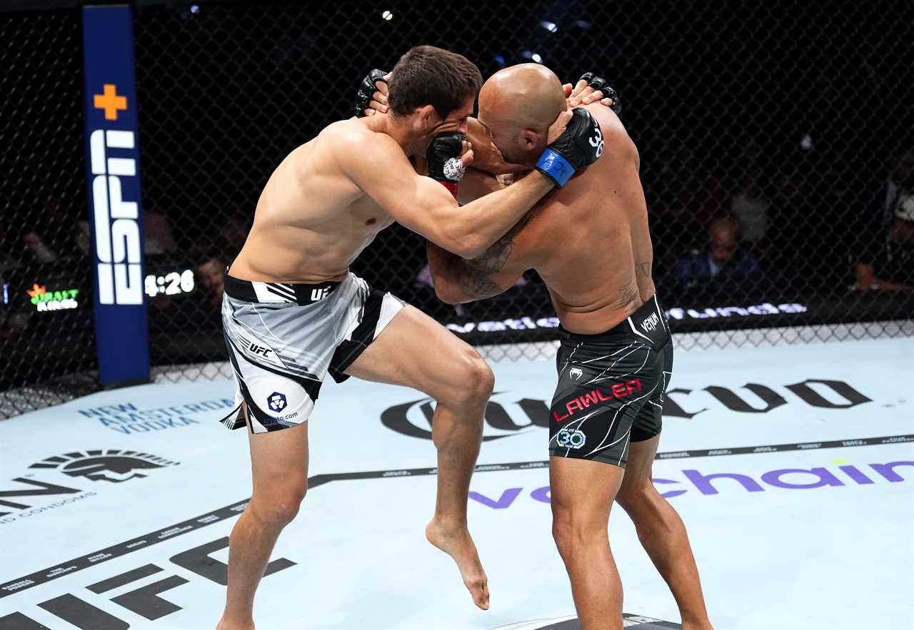 UFC legend Robbie Lawler tears up on live TV during emotional fairytale final fight with brutal KO