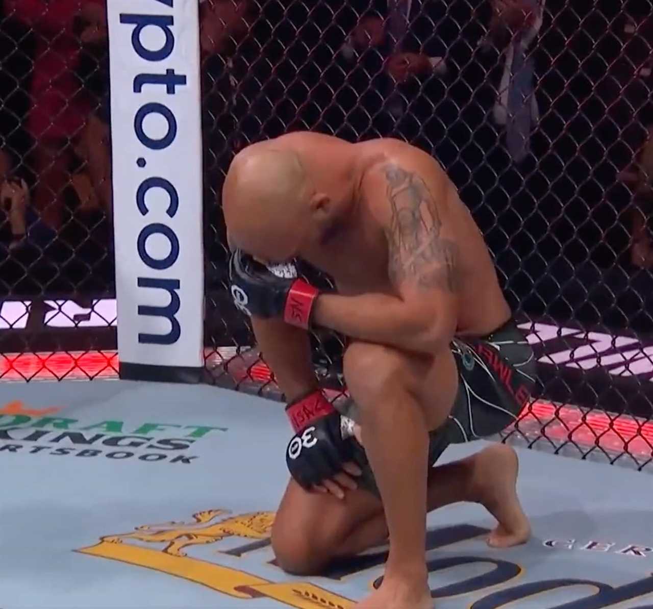 UFC legend Robbie Lawler tears up on live TV during emotional fairytale final fight with brutal KO
