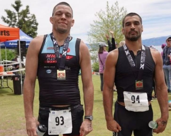 UFC legend Nate Diaz takes part in grueling sport just THREE weeks before the Jake Paul fight.