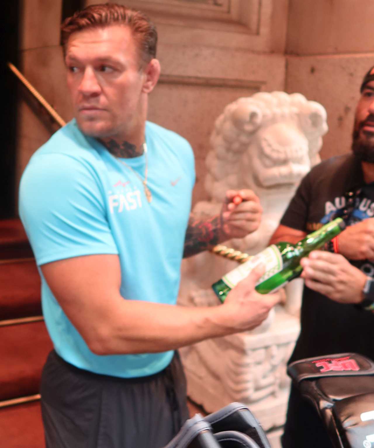 Conor McGregor debuts a clean-shaven appearance as he celebrates his birthday weekend