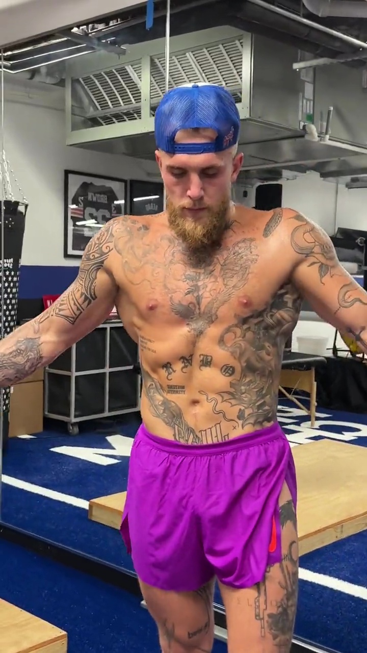 Fans are shocked by Jake Paul's stunning body transformation as he pec dances ahead of Nate Diaz fight