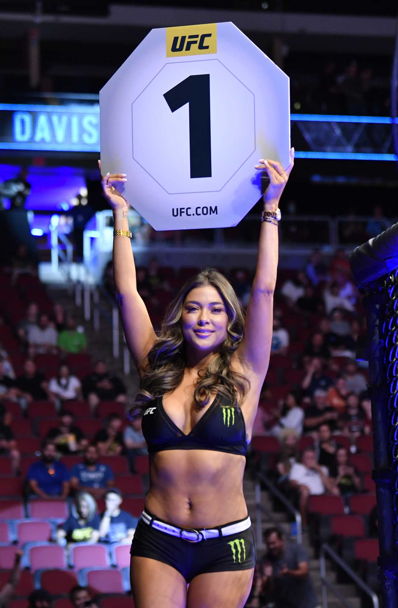 Arianny Celeste, a stunning Octagon girl, turns up the heat as she drinks coffee in frilly lingerie