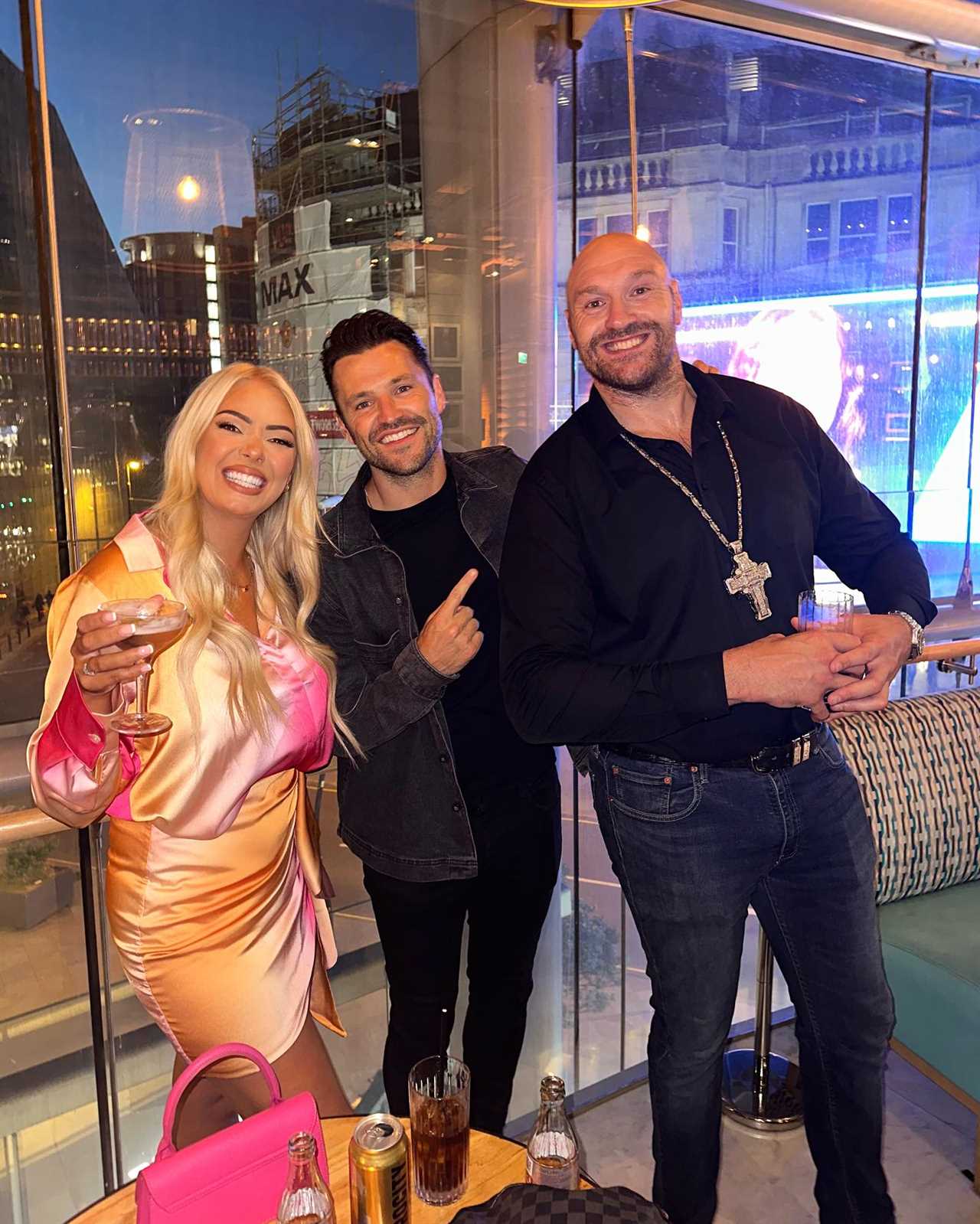 Tyson Fury celebrates Energy Drink Launch with Mark Wright's Family