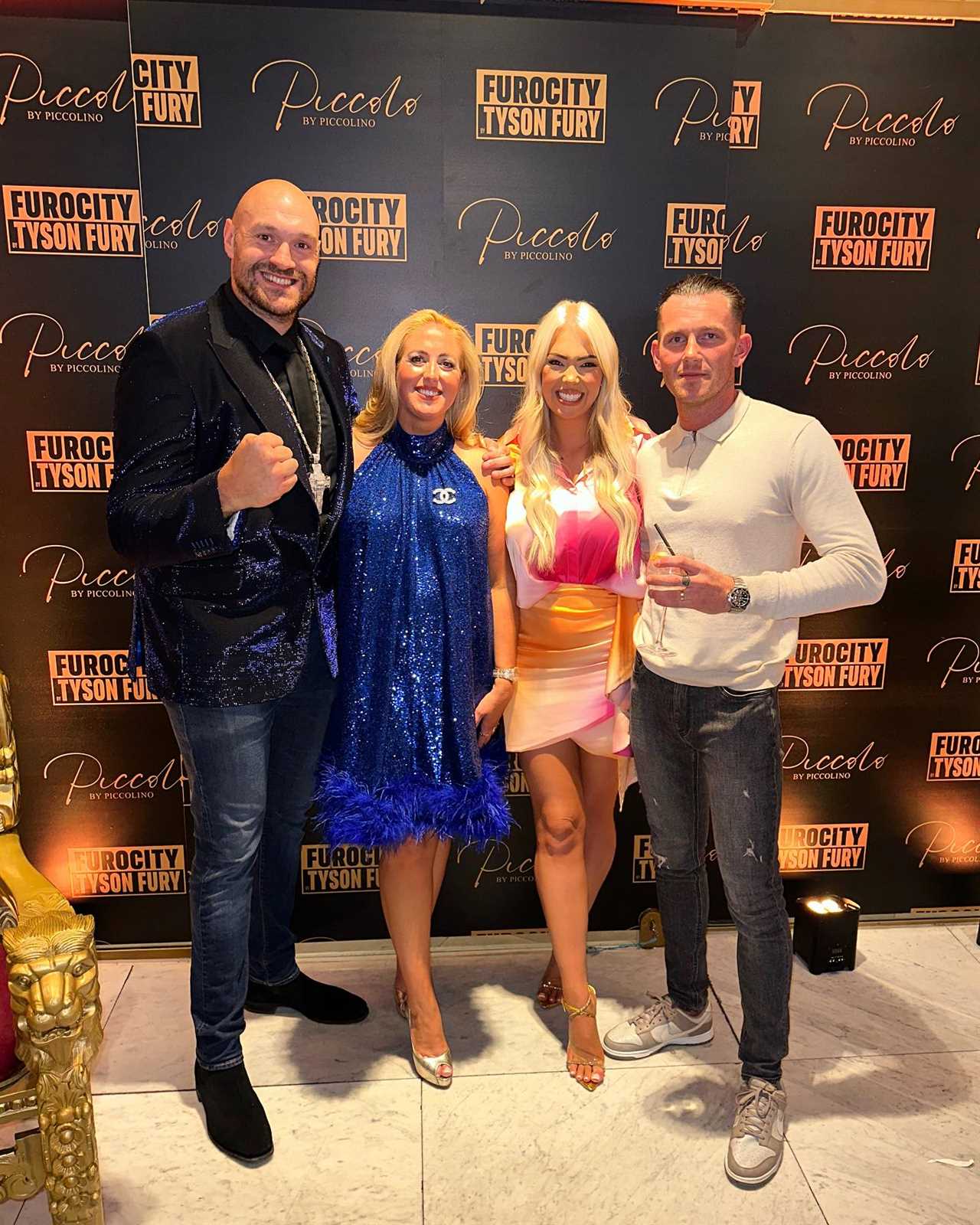 Tyson Fury celebrates Energy Drink Launch with Mark Wright's Family