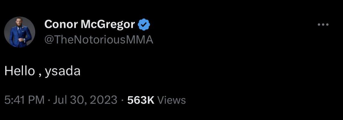 Conor McGregor's Deleted Tweet Hints At Return To UFC Drug Testing Pool