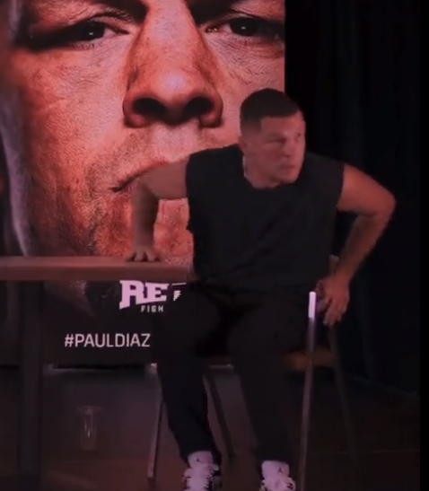 Watch Nate Diaz walk out of Jake Paul's face-to-face interview as fans criticize his attitude