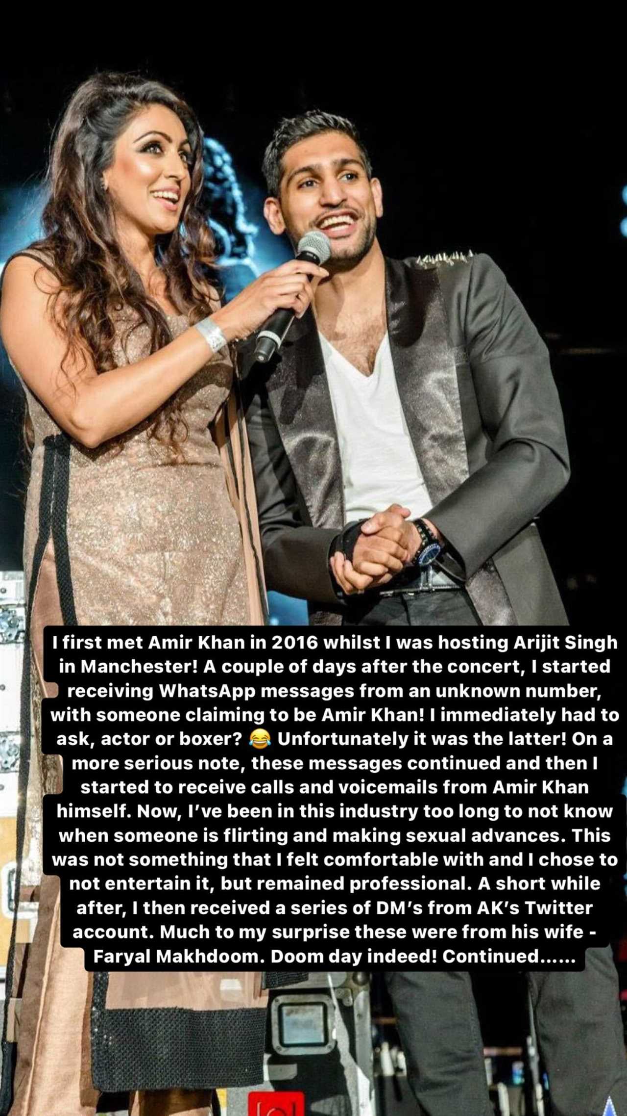 Amir Khan accused of sexual harassment by BBC star after 'bombarding her with messages & calls'