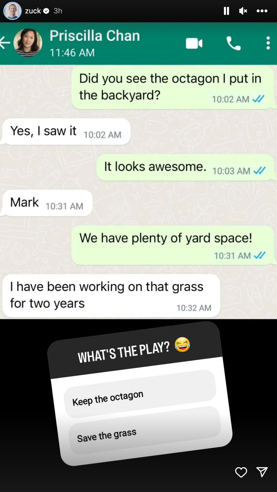 Mark Zuckerberg invites himself to his house and tears up the garden in order to build an OCTAGON. The UFC star is furious.