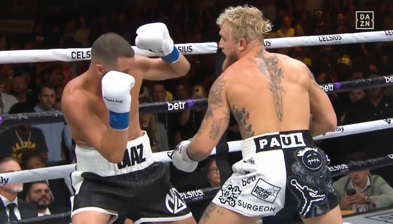 Jake Paul makes a comeback after Nate Diaz is knocked down with a massive points win