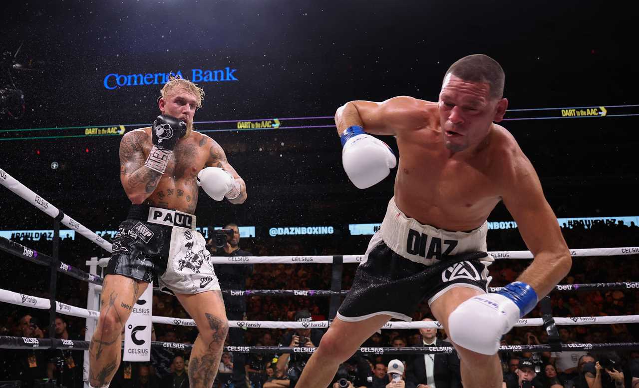 Nate Diaz warned by referee after attempting to headbutt Jake Paul during boxing debut