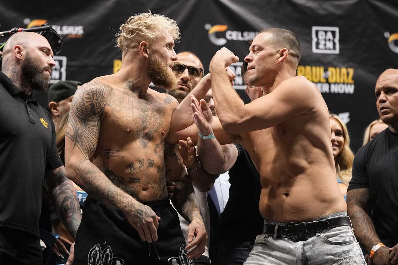 Nate Diaz warned by referee after attempting to headbutt Jake Paul during boxing debut