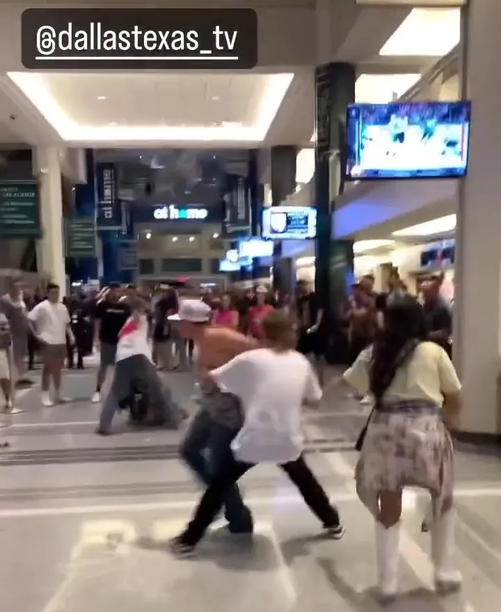 Wild brawls break out between fans at Jake Paul vs Nate Diaz's fight in Texas