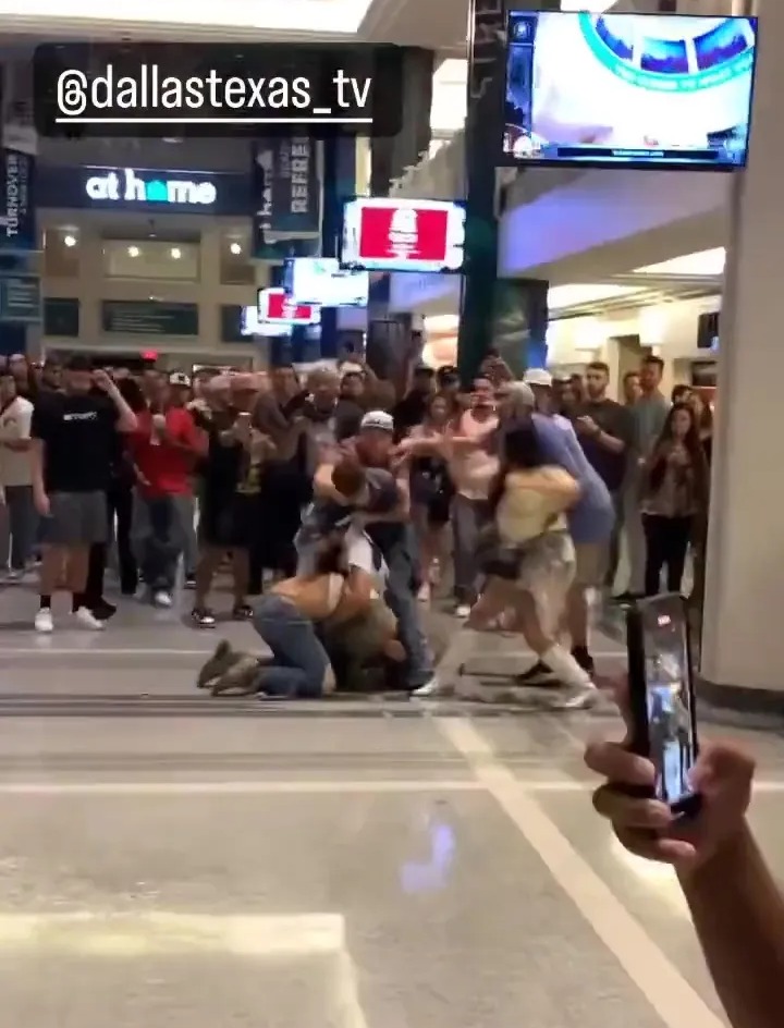 Wild brawls break out between fans at Jake Paul vs Nate Diaz's fight in Texas