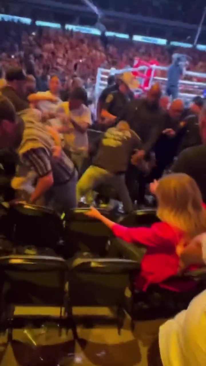 Ringside Chaos as Logan Paul gets involved in a brawl during Jake Paul vs Diaz fight