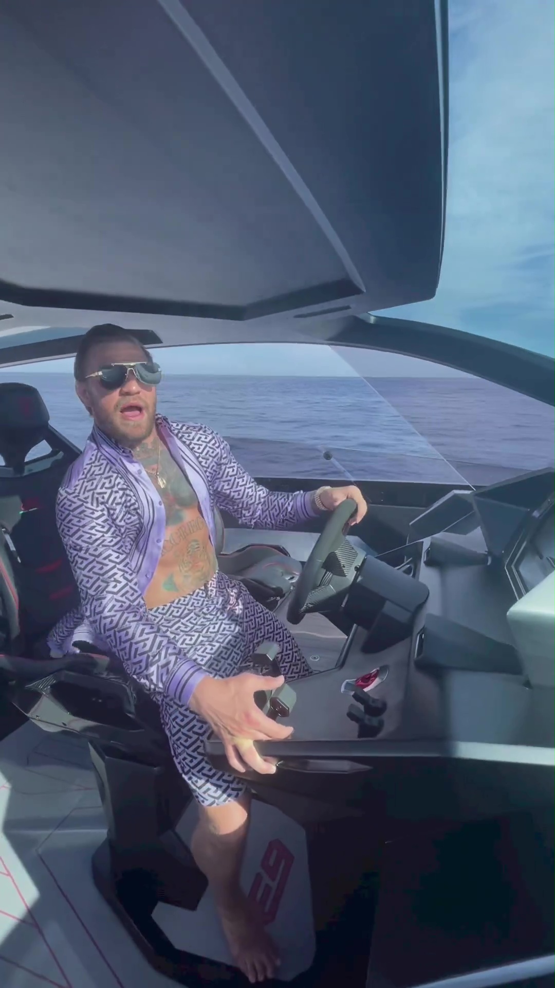 Conor McGregor Cruises in a PS2.7m Lamborghini Yacht while Rapping Dr Dre and Snoop Doggy